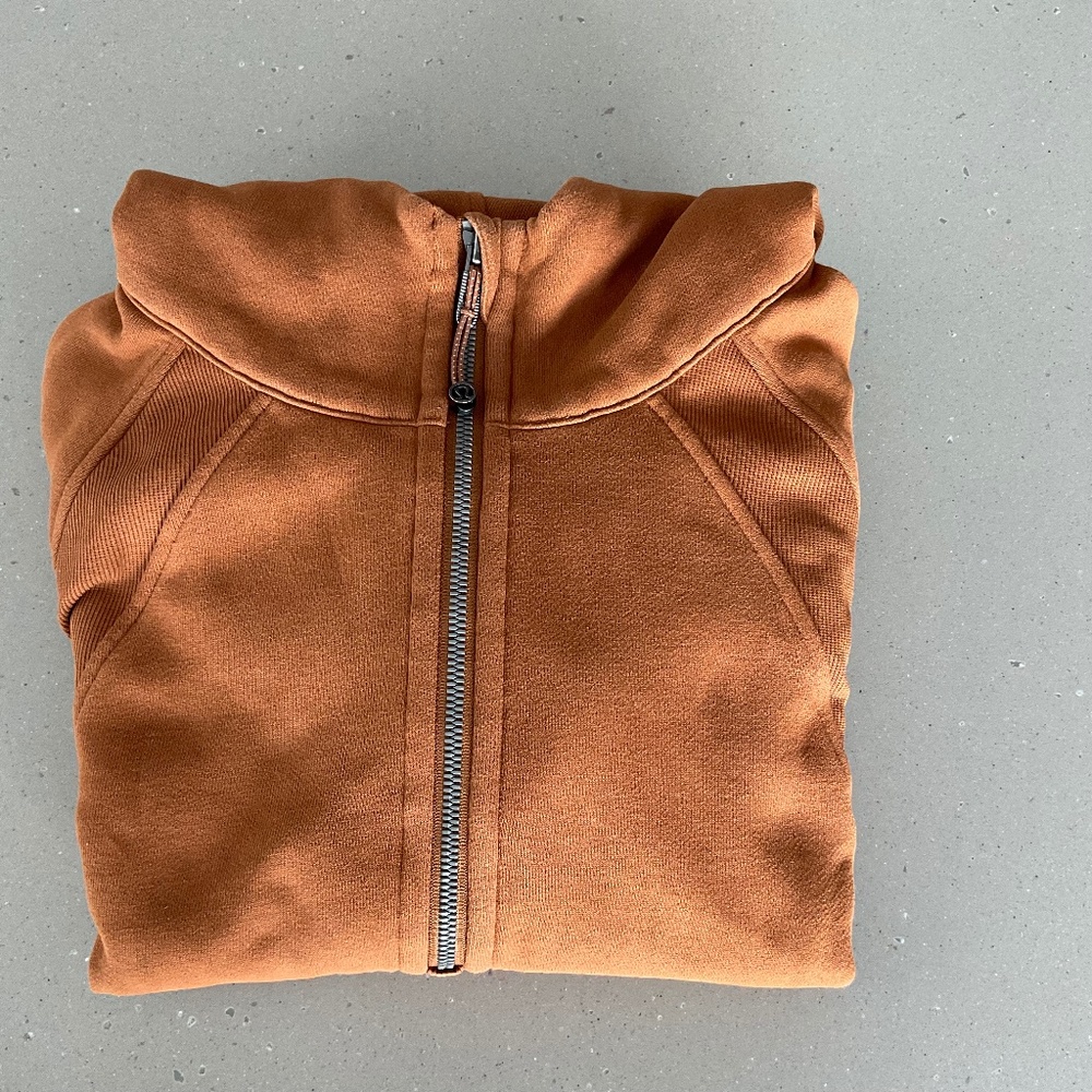 Lululemon Copper Brown Scuba oversized half zip hoodie M/L